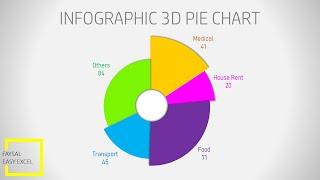Infographic 3D Pie Chart in Excel 2016