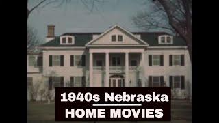 “ OMAHA, NEBRASKA AND LAKE PARK ” 1940s HOME MOVIE   FAMILY, P-61 BLACK WIDOWS AT AIRBASE  XD19674