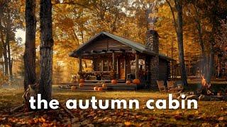 Autumn Ambience ㅣCrunching Leaves, Birdsong & CampfireㅣCabin Ambience