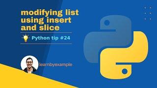 Python tip 24: modifying list using insert and slice