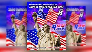 American Independence Day Poster Design | USA Independence Day Poster Design | Photoshop Tutorial