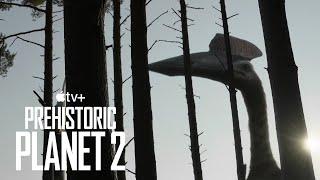 Hatzegopteryx attacking Tethyshadros - [Prehistoric Planet] season 2