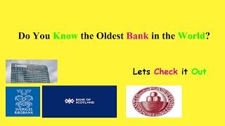 Oldest Bank in the World