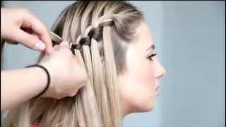 Плетение косы водопад - видео инструкция (Waterfall Braid)