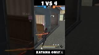 4 HEADSHOT WITH KATANA ️ ||WAW FF||#shorts #freefire #garena #katana #headshots