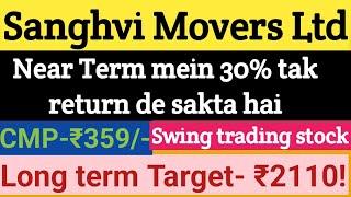 Sanghvi Movers Ltd/Best stock for Swing trading/Best stock for long term investment