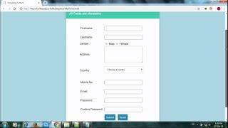 How to create "A REGISTRATION FORM" using: HTML, CSS, JAVASCRIPT || PART- I