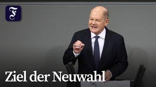 Scholz stellt Vertrauensfrage: „Politik ist kein Spiel“