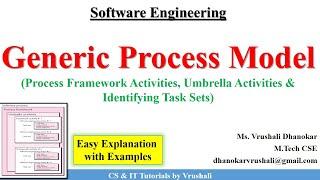 SE 2 : Generic Process Model | Process Framework Activities with Example