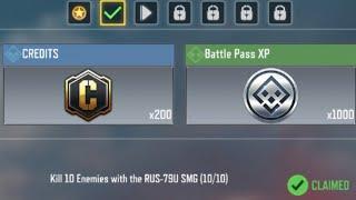 Call Of Duty Mobile Kill 10 Enemies with the RUS-79U SMG Task Complete