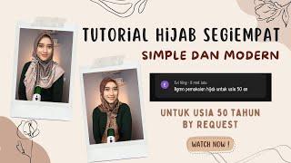 Tutorial Hijab SegiEmpat Simple dan Modern Look 
