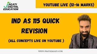 IND AS 115 QUICK REVISION | Revenue from Contract with Customers | CA Final FR | Pratik Jagati