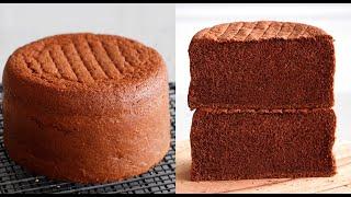 사이즈별 완벽 초코 제누와즈 : 초코 스폰지 케이크  만들기(15cm, 18cm, 21cm ) :  Chocolate genoise (sponge cake) ｜Brechel