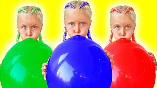 Alisa and Eva Pretend Play with Water Balloons | Videos for kids