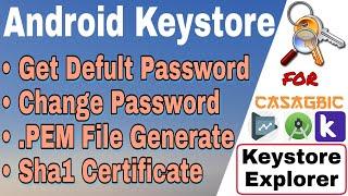 Create New keystore | Default Keystore password | Manage it with Keystore explorer app.