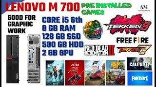 Lenovo ThinkcenterM700 core i5 6th, 8gb ddr4 ram, 128gb ssd,500 gb HDD, 2gb Graphic Card,Gaming PC,