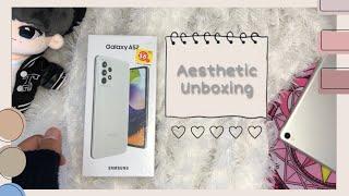 Samsung Galaxy A52 Awesome White | android aesthetic unboxing ️