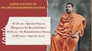 162nd Jayanti of Swami Ramakrishnananda