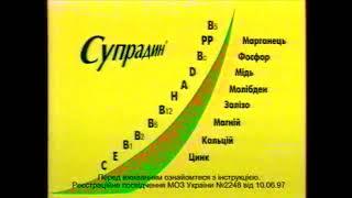 Реклама Супрадин Швейцарскі вітаміни 2003