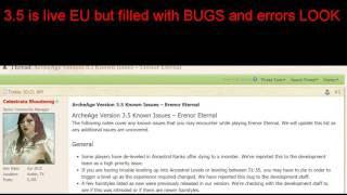 Archeage 3.5 bug and error list...wow lots of known errors