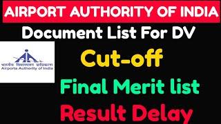 Airport Authority of India Document listAAI ATC -AO 2021 Cut-Off & Final merit listAAI 2021 Result