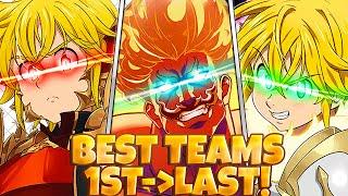 Using EVERY FESTIVAL'S BEST Team from FIRST to LAST! | Seven Deadly Sins: Grand Cross