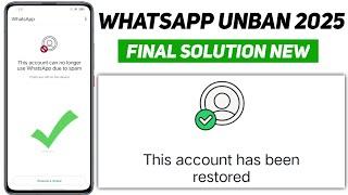 This account can no longer use whatsapp New 2025 | whatsapp banned my number solution 2025