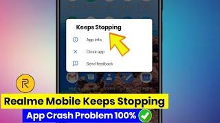 Realme - apps keeps stopping problem fix | realme app crash | realme apps auto back problem