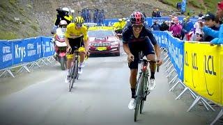 Richard Carapaz FAKES SUFFERING then ATTACKS Pogacar  | Tour de France Stage 17 2021