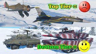 How Top Tier Is Different From Low Tier In War Thunder
