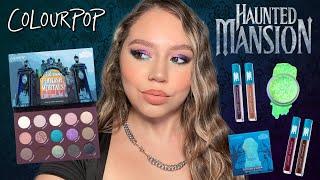 COLOURPOP X HAUNTED MANSION COLLECTION 🪦 SWATCHES, REVIEW + TUTORIAL | Makeupbytreenz