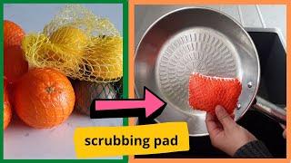 Scrubber Sponge From Mesh Produce Bags [DIY Unsponges Zero Waste Kitchen]