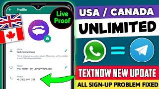 Textnow Sign up problem solution 2022 | textnow Auto back | textnow se whatsapp account kaise banaye