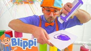 Learn Colors and Paint Art | Blippi - Kids Playground | Educational Videos for Kids