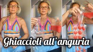 Antonella Elia oggi prepara i gelati all’anguria freschi e vitaminici