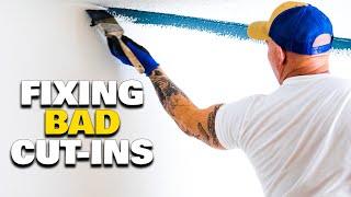 CUTTING IN PAINTING TIPS.  How to paint cut-in tips.  Painting ceilings.