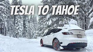 Driving a Tesla during a WINTER Storm (Tesla Roadtrip)