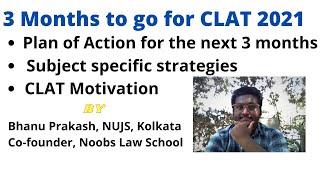 Last 3 months strategy for CLAT 2021 | Bhanu Prakash, NUJS Kolkata | Noobs Law School