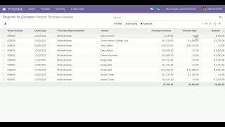 Vendor Purchase Analysis Report - View Report Directly From Wizard Odoo