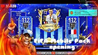 IShowSpeed *CRAZY* FIFA Mobile Pack Opening (Packs Messi And Mbappe)