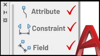 Advanced Autocad Dynamic Block with Attributes, Constraints & Fields