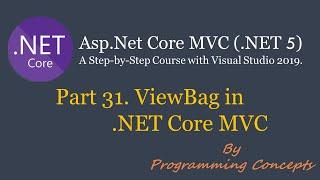 Part 31. ViewBag in .NET Core MVC. | AspNetCoreMVC |