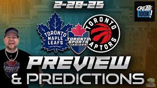 Leafs vs Rangers and Raptors Doubleheader Preview and Predictions