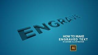 How To Make Engraved Text In Adobe Illustrator