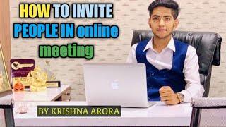 How To Invite live Meeting Demo।।By krishna arora ।।