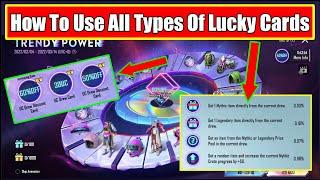 How To Use All Types Of Lucky Cards In BGMI/PUBG | How To Spin In TRENDY POWER
