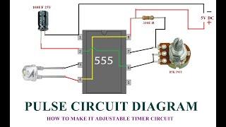 How to Make Pulse Timer Circuit { IC555 } | How to make an led flasher circuit with a 555 timer chip