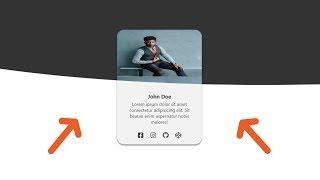 Awesome Contact Card with Curved Background Using Only HTML And CSS