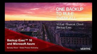 Veritas Backup Exec 16 and Microsoft Azure