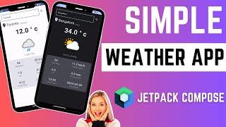 Weather app with Retrofit  | Android Studio | Jetpack Compose 2024